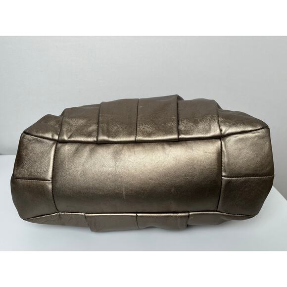 Coach Madison Metallic Silver Leather Hobo Shoulder Bag - Picture 9 of 16